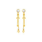 22K Gold Chic Two-Tone Earrings